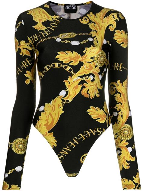 versace print bag|Versace print bodysuit.